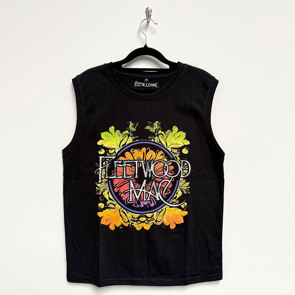Fleetwood Mac - Circle Floral Logo Tanktop - Schwarz